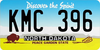 ND license plate KMC396