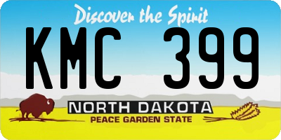 ND license plate KMC399