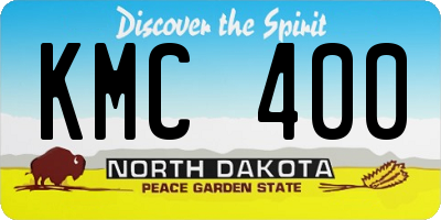 ND license plate KMC400