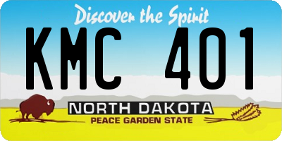 ND license plate KMC401