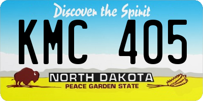 ND license plate KMC405