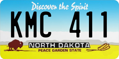 ND license plate KMC411