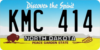 ND license plate KMC414