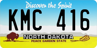 ND license plate KMC416