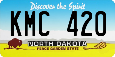 ND license plate KMC420