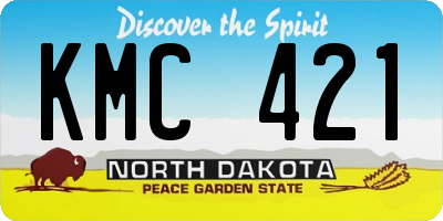 ND license plate KMC421