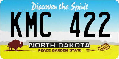 ND license plate KMC422