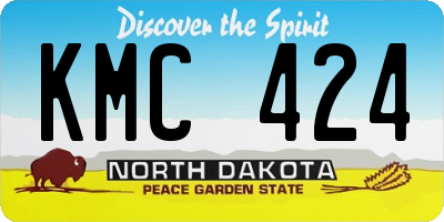 ND license plate KMC424