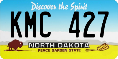 ND license plate KMC427