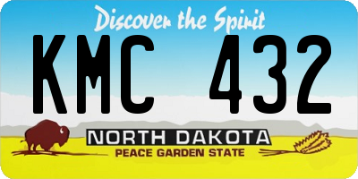 ND license plate KMC432