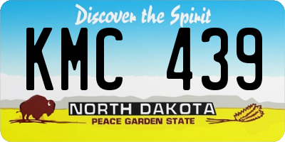 ND license plate KMC439