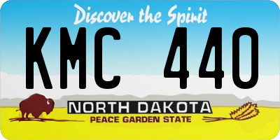 ND license plate KMC440