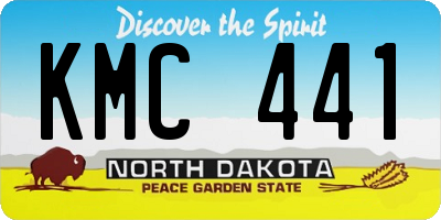 ND license plate KMC441