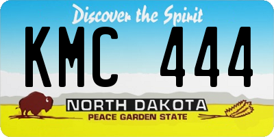 ND license plate KMC444