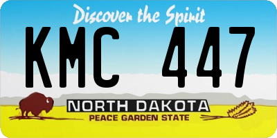 ND license plate KMC447