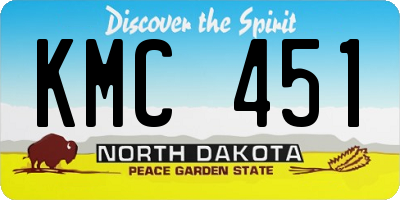 ND license plate KMC451