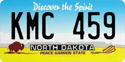 ND license plate KMC459