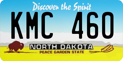 ND license plate KMC460