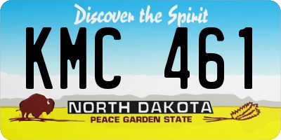 ND license plate KMC461