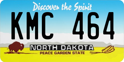 ND license plate KMC464