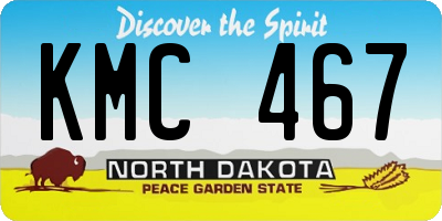 ND license plate KMC467