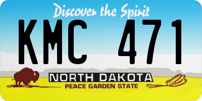 ND license plate KMC471