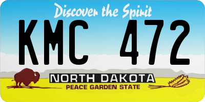 ND license plate KMC472
