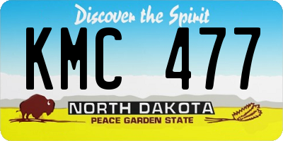 ND license plate KMC477