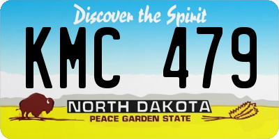 ND license plate KMC479