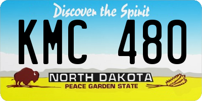 ND license plate KMC480