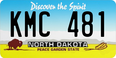 ND license plate KMC481