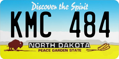 ND license plate KMC484