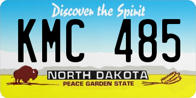 ND license plate KMC485