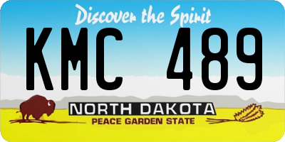 ND license plate KMC489