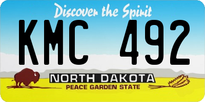 ND license plate KMC492