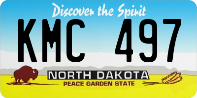 ND license plate KMC497