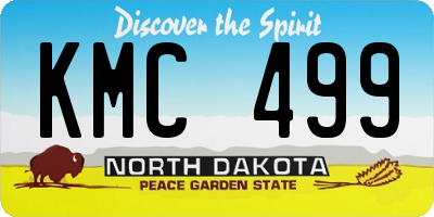 ND license plate KMC499