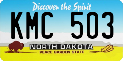 ND license plate KMC503