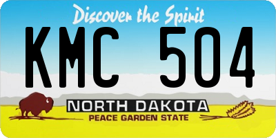 ND license plate KMC504