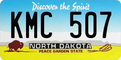 ND license plate KMC507