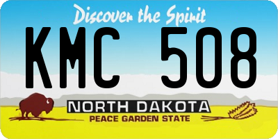 ND license plate KMC508