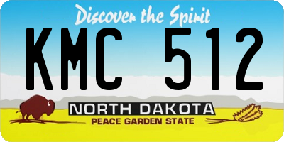 ND license plate KMC512