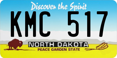 ND license plate KMC517