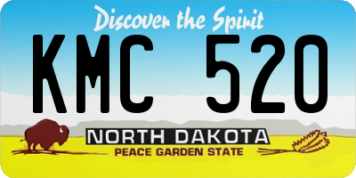 ND license plate KMC520