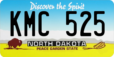 ND license plate KMC525