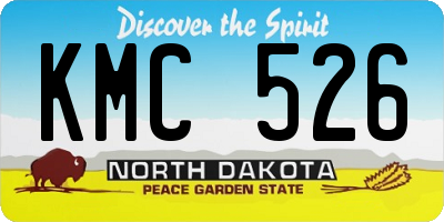ND license plate KMC526