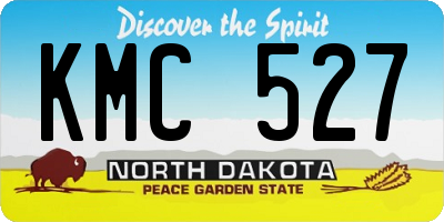ND license plate KMC527