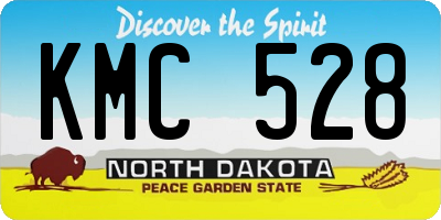 ND license plate KMC528