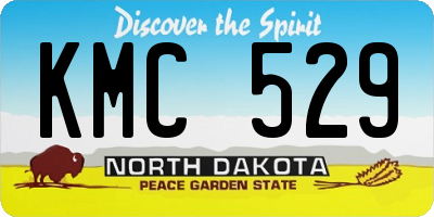 ND license plate KMC529