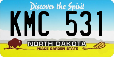 ND license plate KMC531